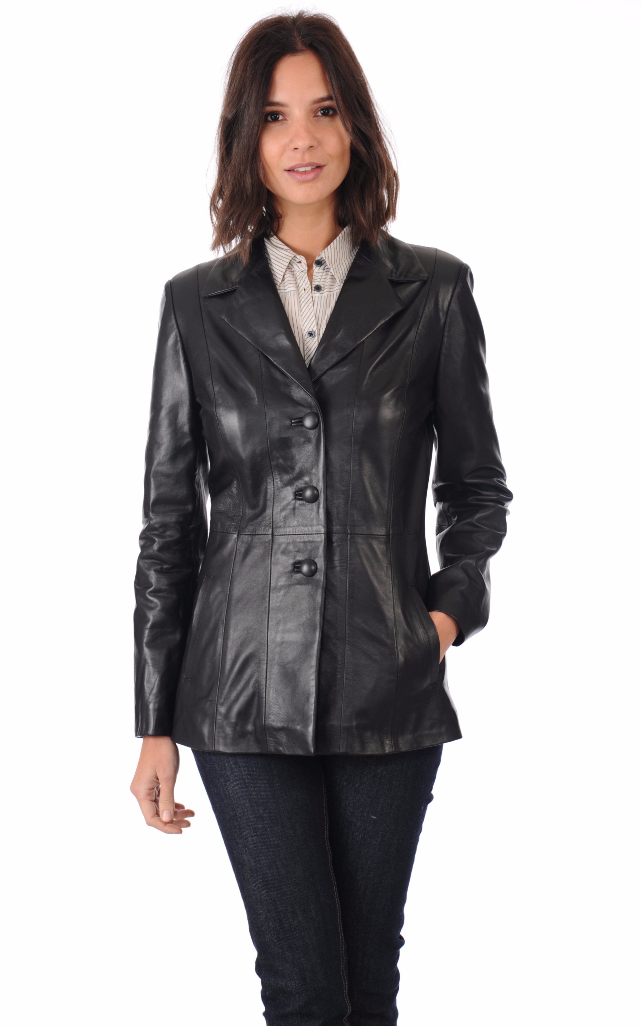Blazer Confortable Cuir Femme La Canadienne - La Canadienne - Veste, 3/ ...