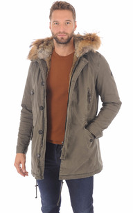 Parka St Moritz 515 kaki Blonde n°8 La Canadienne Parka Blonde N°8 pour homme noir fourrée, Blonde N°8 ST MORITZ