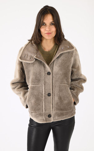 Veste laine Assietta taupe