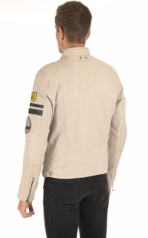 Blouson motard Limerock blanc