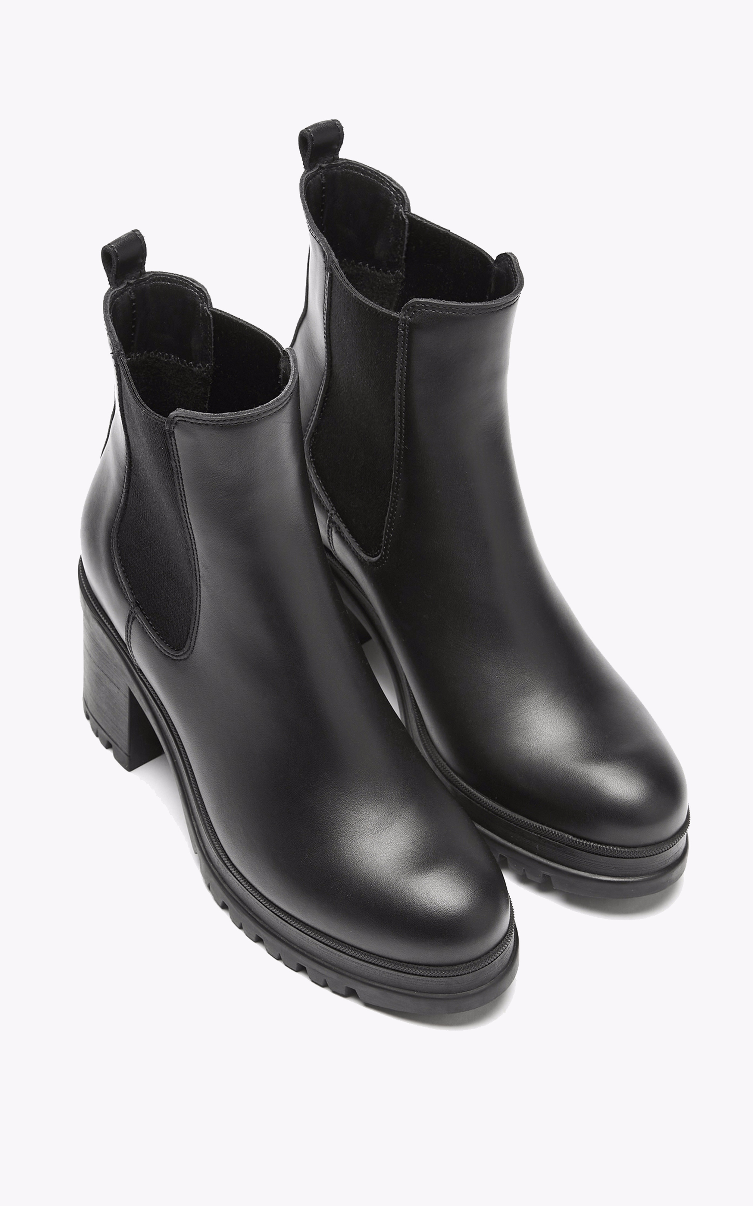 Boots cuir Paxton noir La Canadienne Shoes