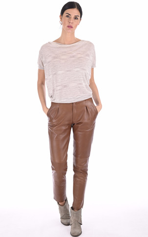 Pantalon Chino Femme Caramel