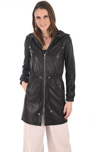 Arone Noir Veste GIORGIO en coloris Noir Femme Vêtements Manteaux Imperméables et trench coats 