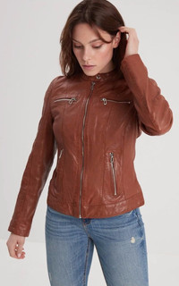 Blouson cuir Jolya Bison
