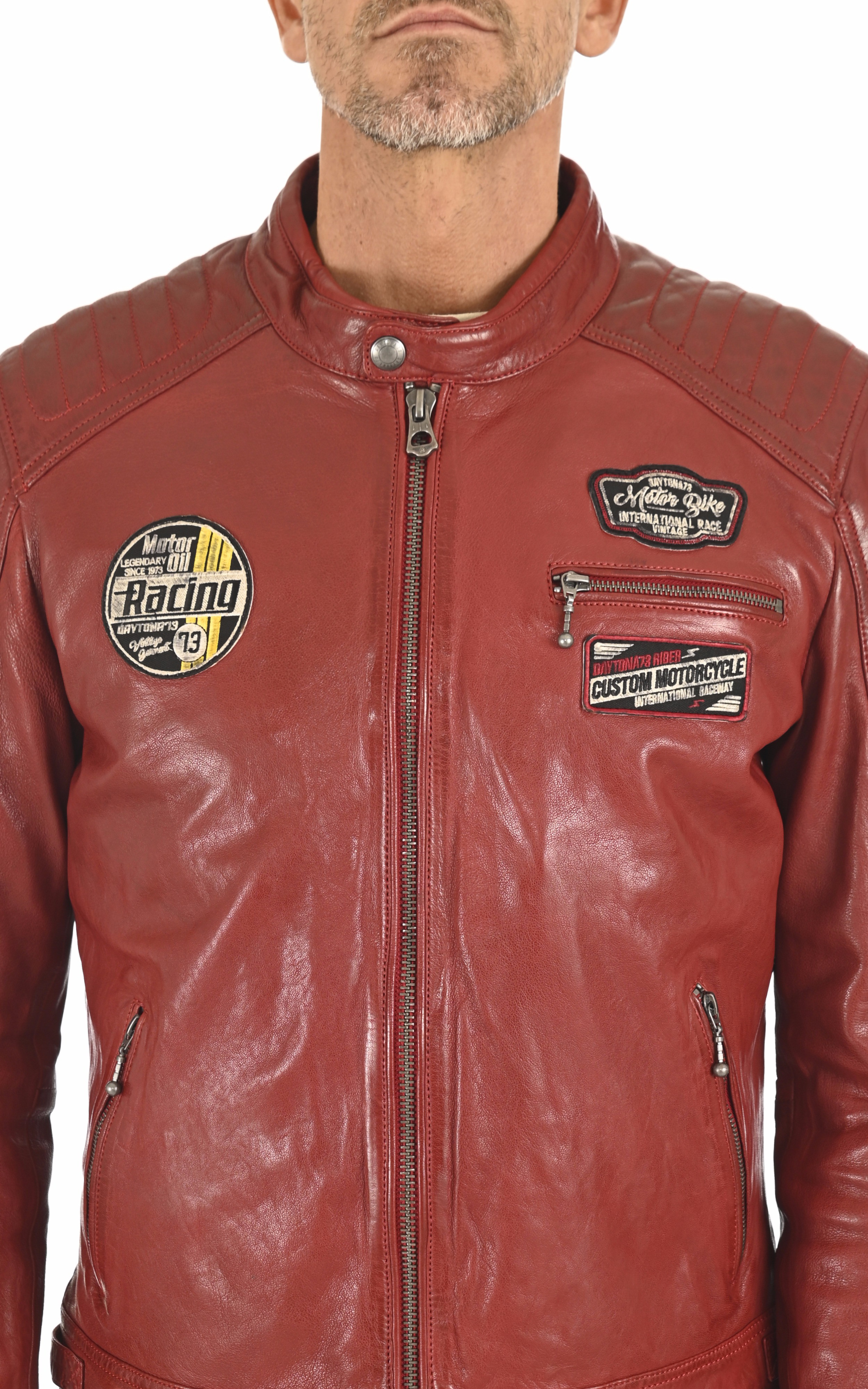Blouson motard Limerock rouge Daytona 73