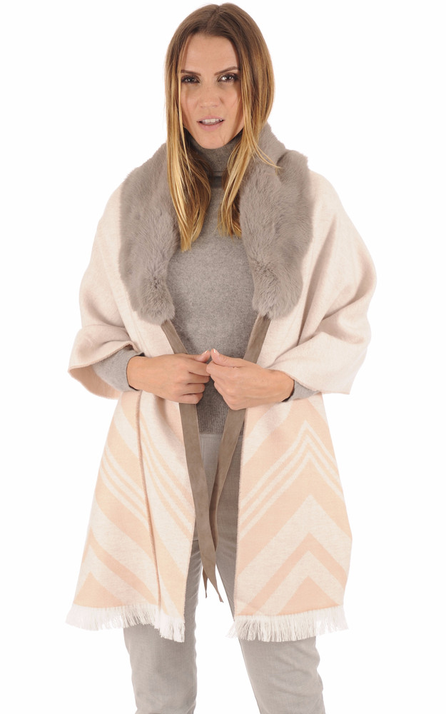 Lea Clement tole Laine et Fourrure Rose femme Rose Clair U LaineAcrylique