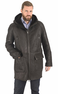 Manteau agneau best sale retourné homme