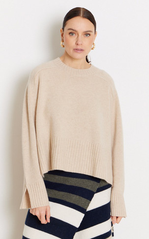 Pull cachemire beige