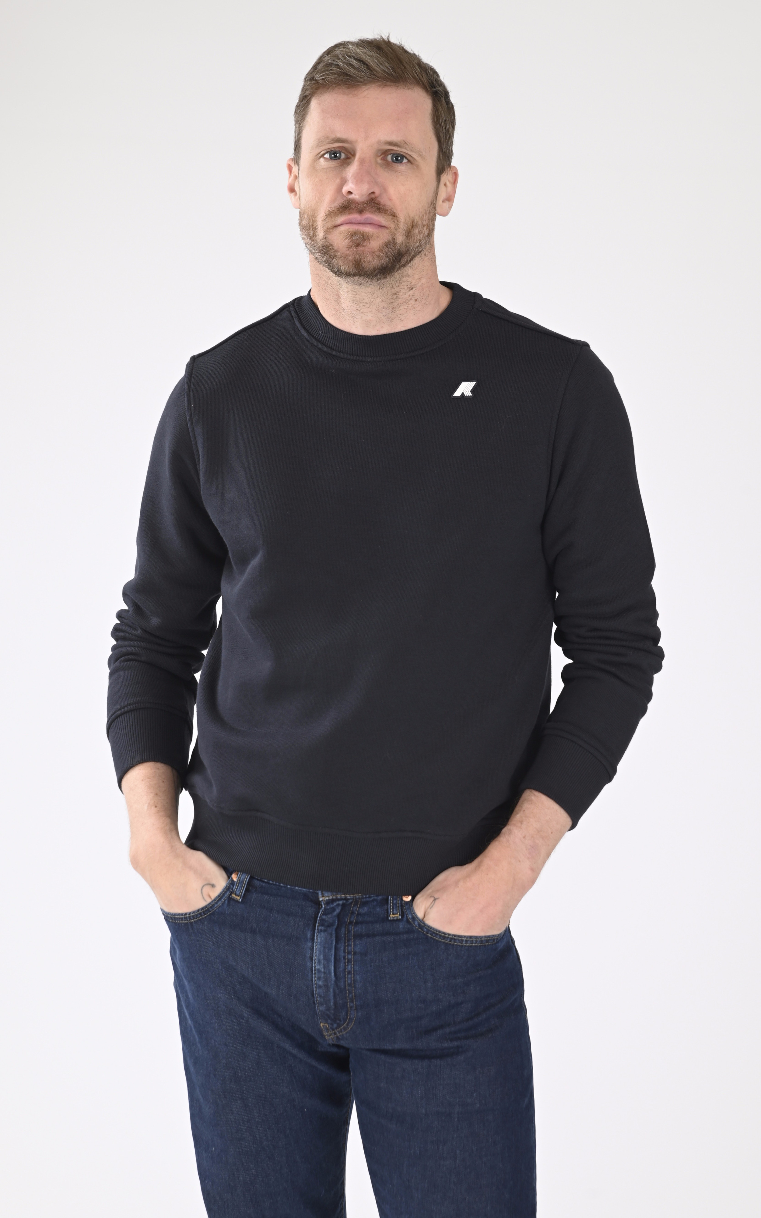 Sweat coton Baptiste bleu marine K-Way