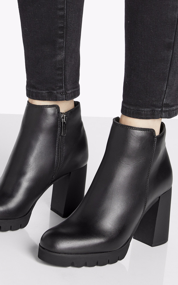 Boots cuir Maya noir La Canadienne Shoes