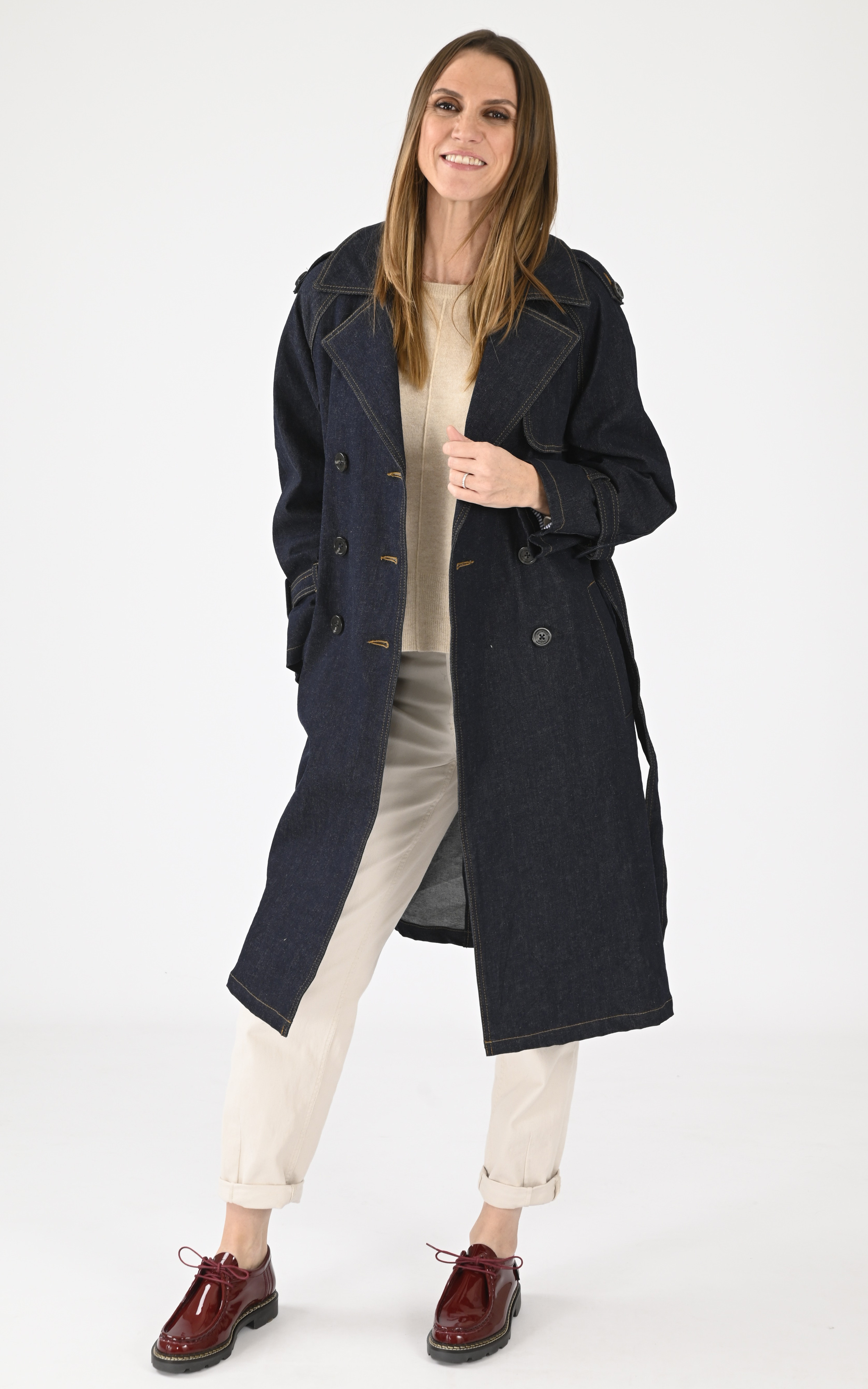 Trench en jean Mushu bleu Oakwood