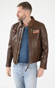 la canadienne Blouson aviateur Duluth Dark cognac