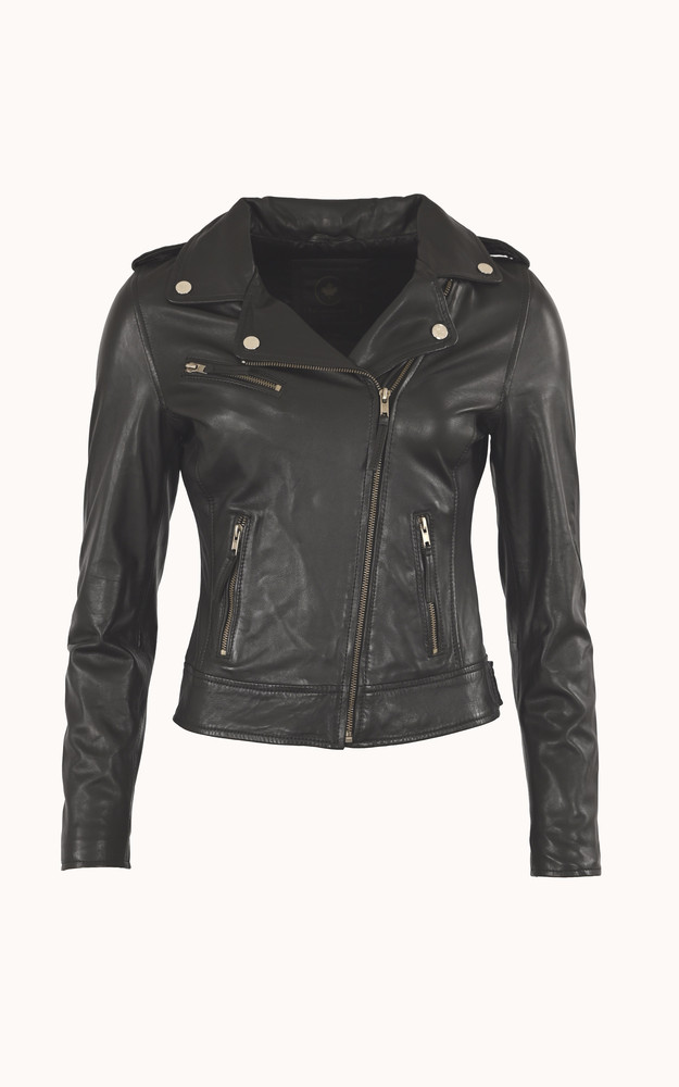 Blouson cuir noir femme La Canadienne