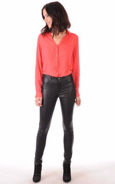 Pantalon Cuir Stretch Noir Pantalon Cuir Stretch Noir