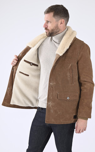 Veste sherpa Lincoln beige