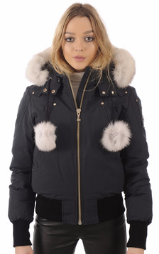 Blouson Bomber DEBBIE Bleu/Blanc Blouson Bomber DEBBIE Bleu/Blanc