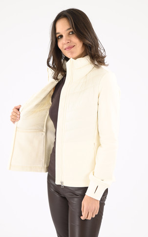 Veste bi-matière Annick crème