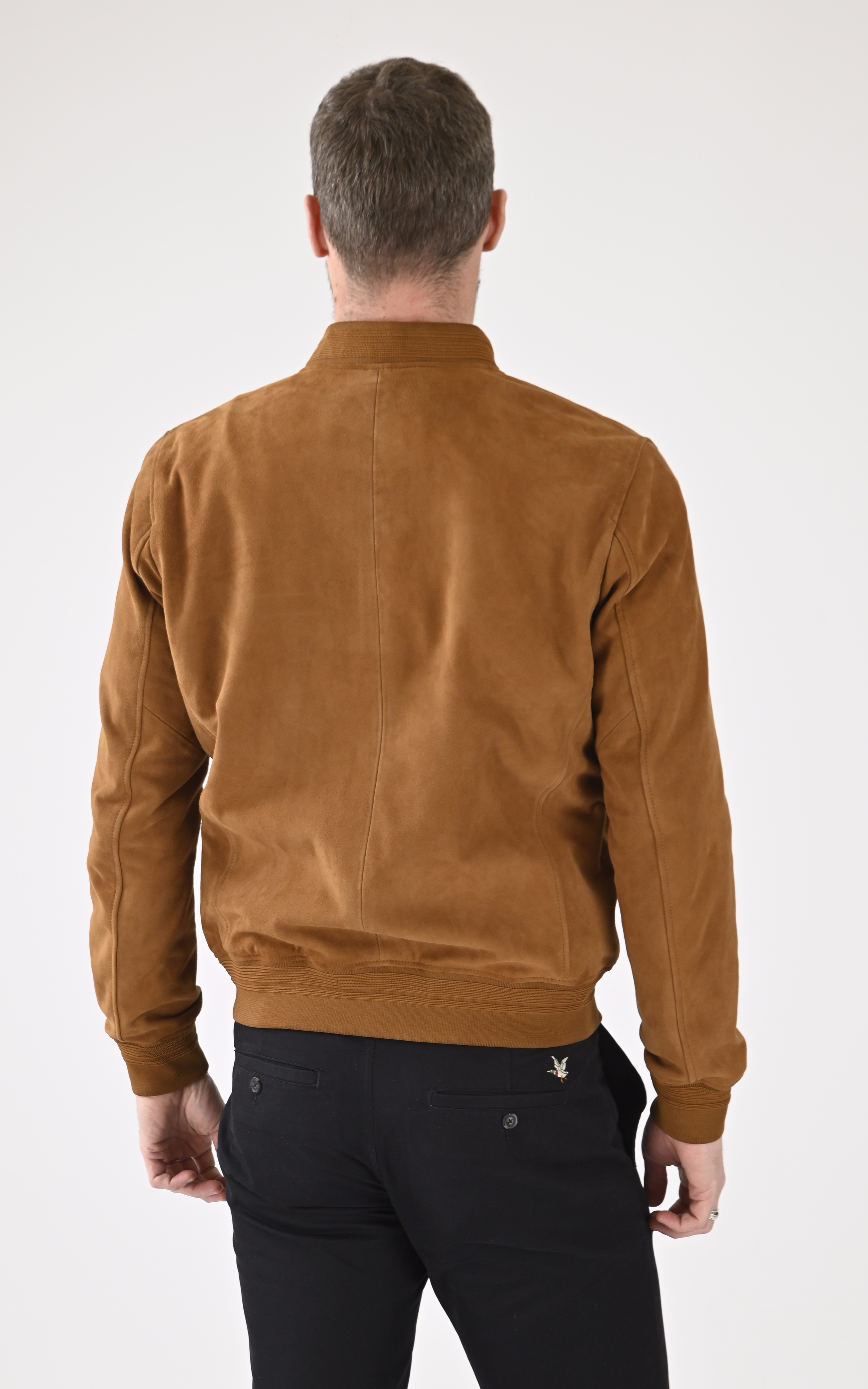 Teddy cuir velours PEM79 cognac Serge Pariente