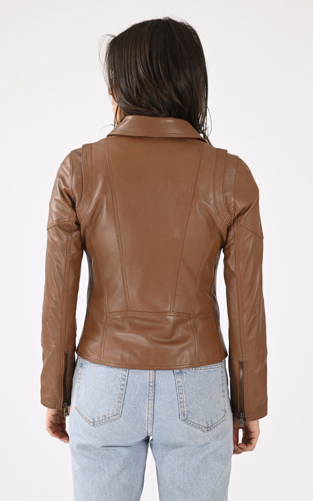 Blouson agneau cognac Giorgio & Mario