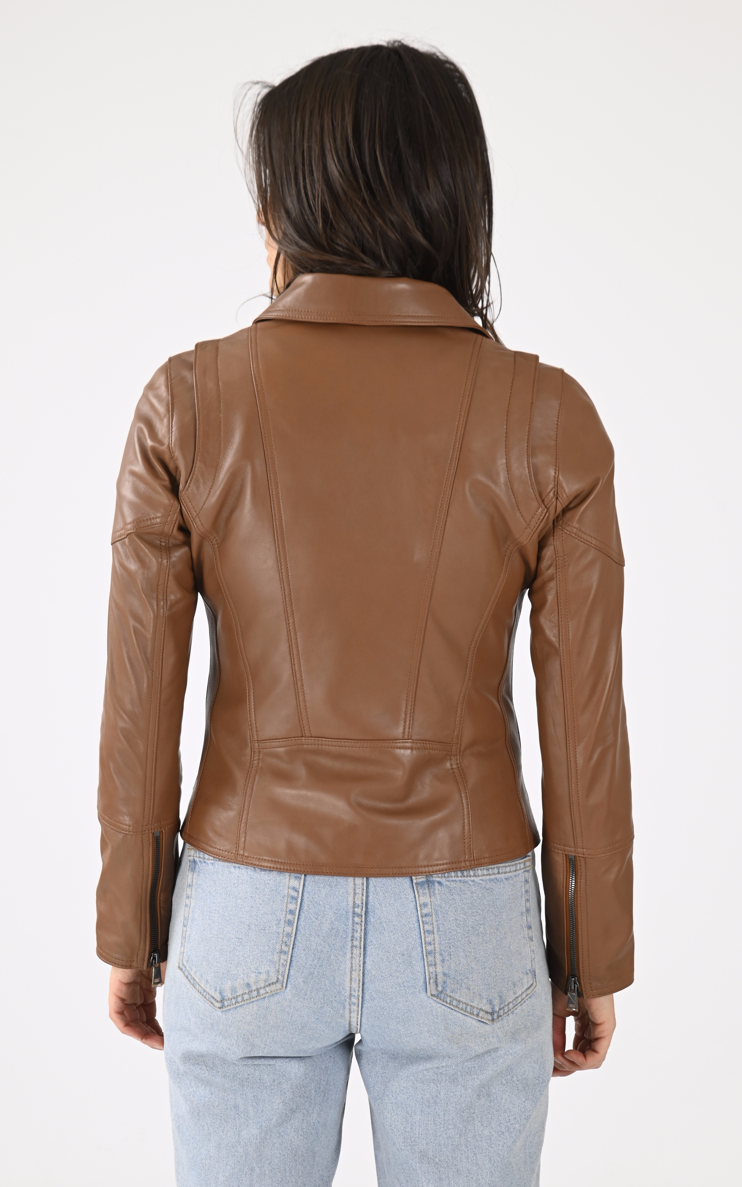 Blouson agneau cognac Giorgio & Mario