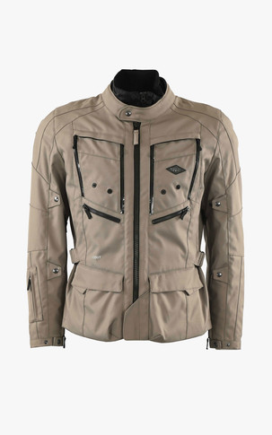 Veste moto La Baroudeuse beige foncé