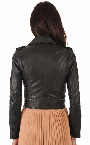Blouson Yoko en cuir noir