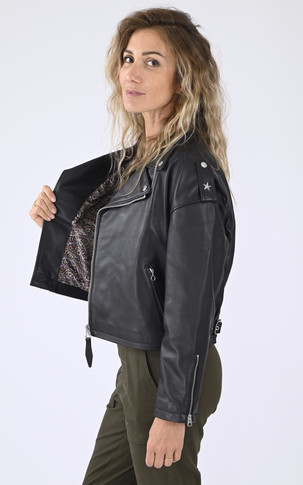 Blouson crop Lcwamber noir