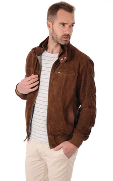 Blouson Cuir Velours Marron Homme Blouson Cuir Velours Marron Homme