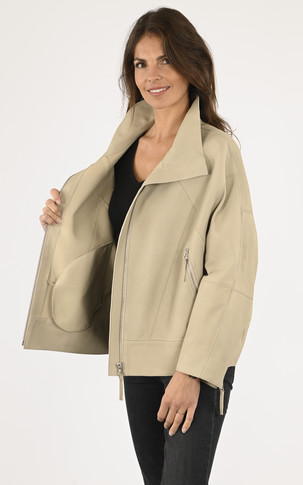 Veste couture agneau beige