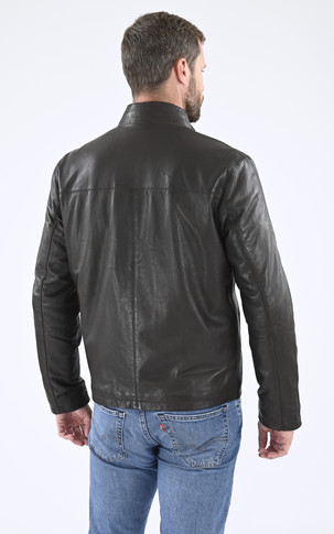 Blouson confort agneau marron