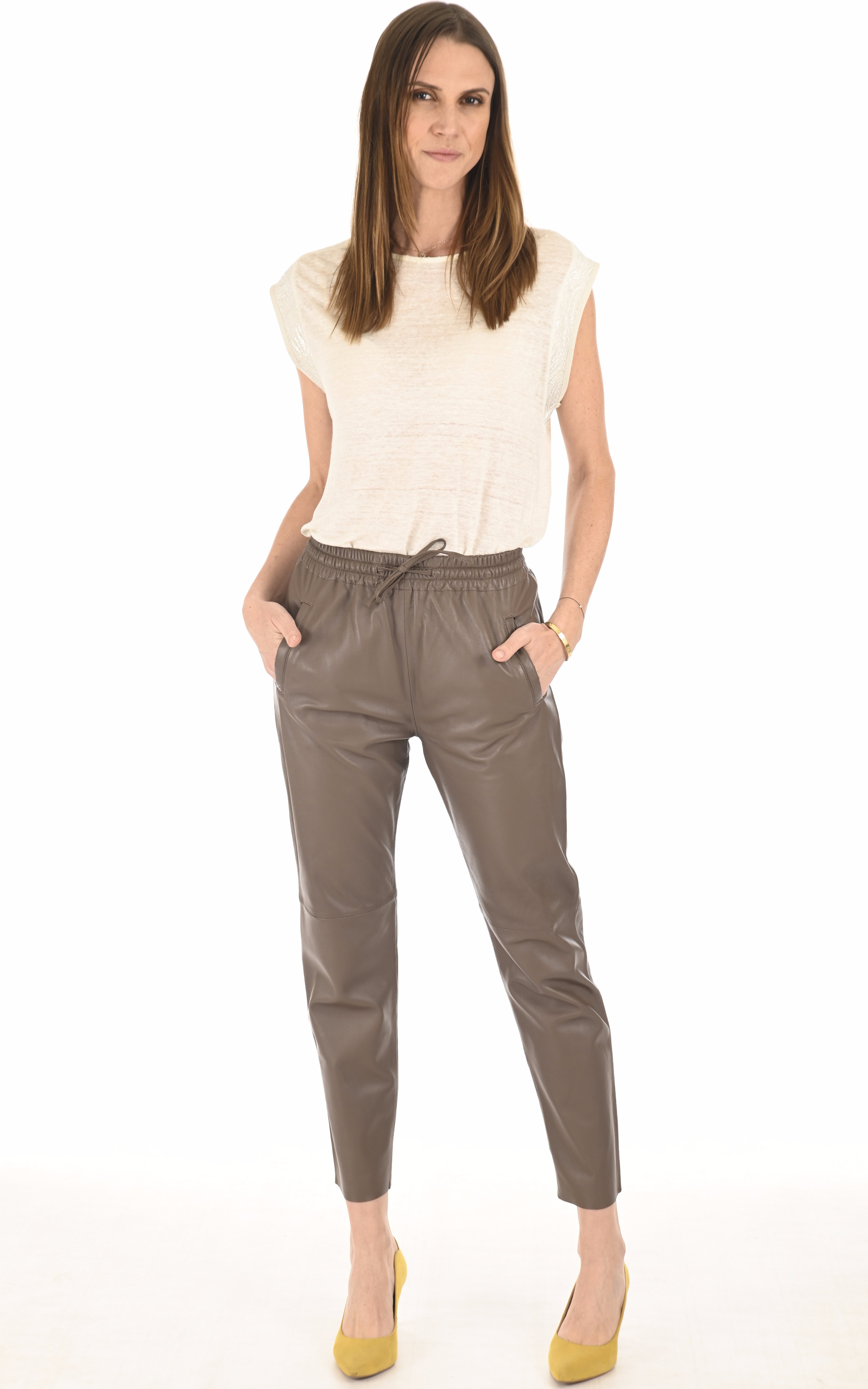 Pantalon jogpant cuir smoke Oakwood