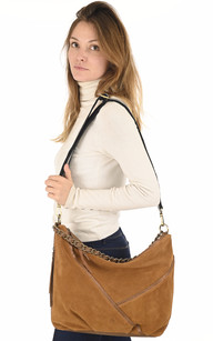 Sac en nubuck camel iris Mila Louise La Canadienne