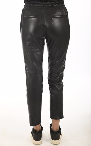 Pantalon jogpant cuir noir