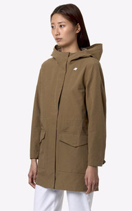 Veste mi longue Mirelle marron K Way La Canadienne Coupe vent impermeables Textile Marron