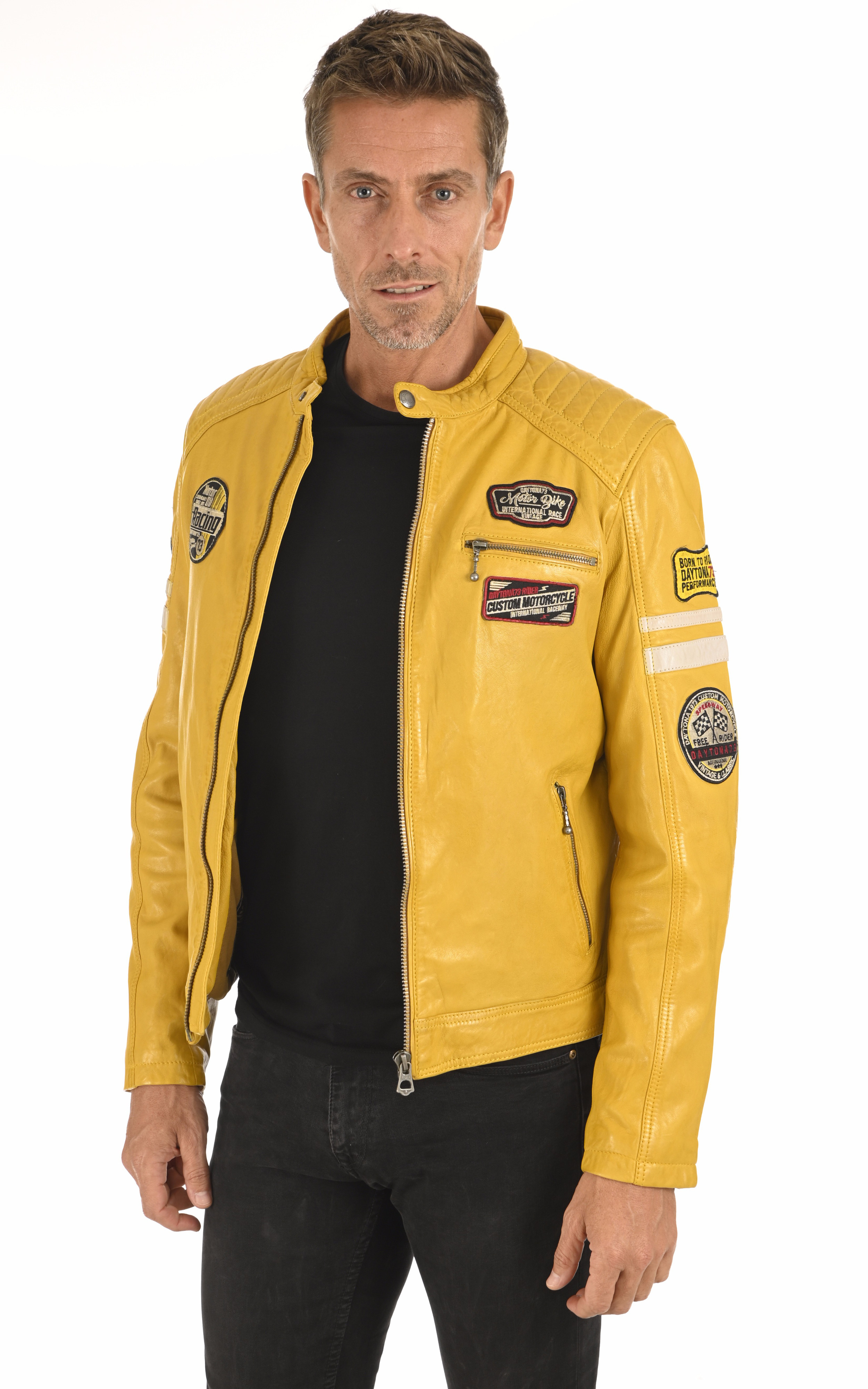 Blouson motard Limerock jaune Daytona 73