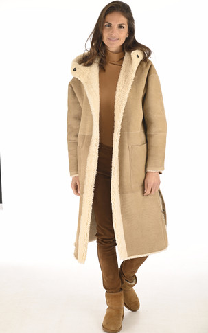 Manteau réversible mérinillo beige
