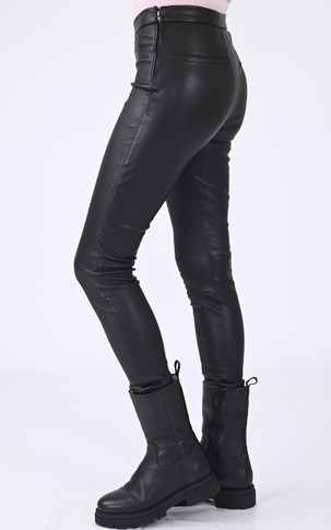 Legging cuir stretch noir