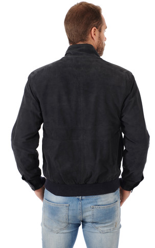 Blouson Aspect Daim Marine