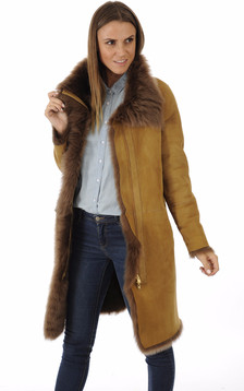 Veste Longue Agneau de Toscane Camel Veste Longue Agneau de Toscane Camel