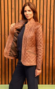 Veste discount femme cognac