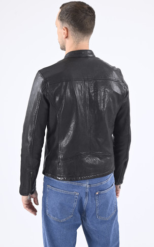 Blouson cuir Gafino Black