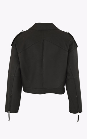 Blouson couture  agneau noir