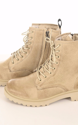 Boots fourrées WL02 cuir beige