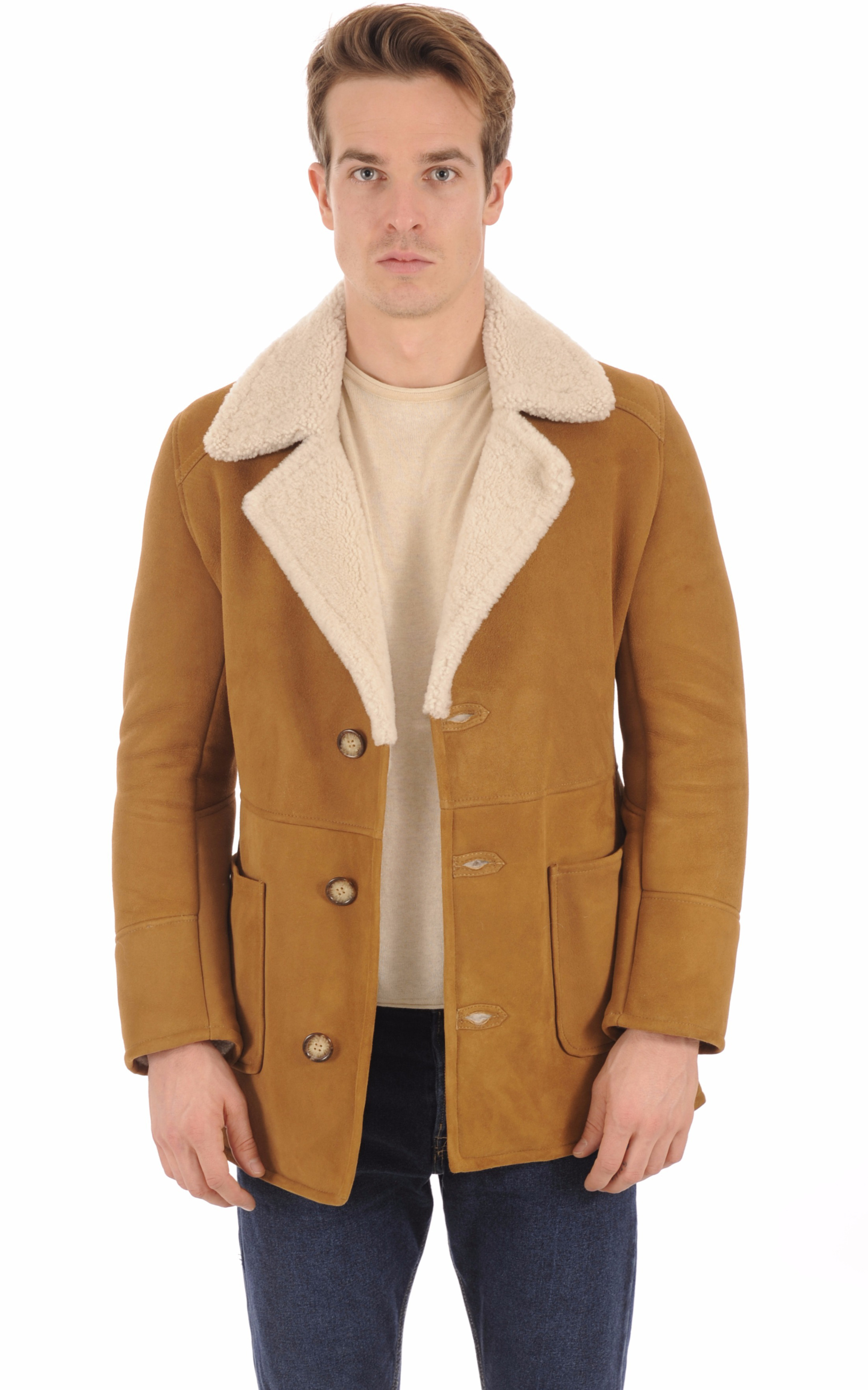 Veste Homme Mouton Peau d'Âne - La Canadienne - Veste, 3/4 Peau Lainée