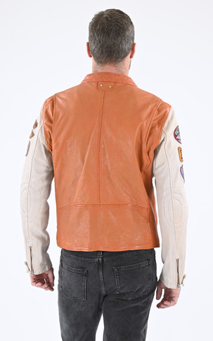 Blouson moto Rapid orange