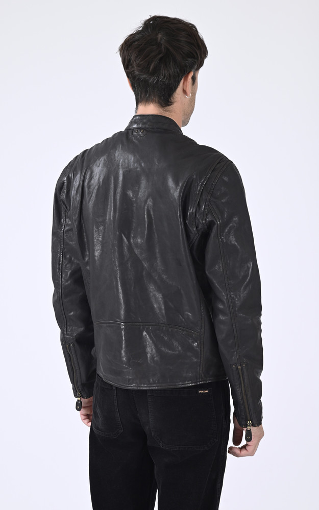 Blouson agneau Akronima noir Daytona 73