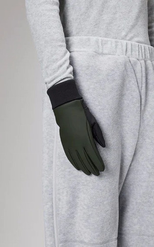 Gants doublés vert