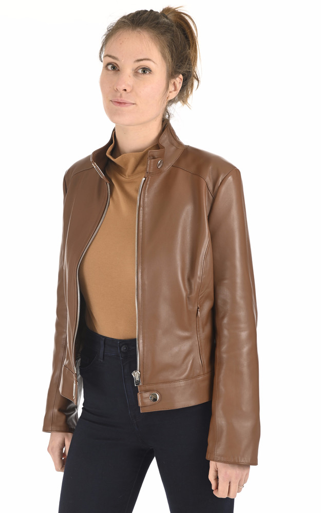 Blouson chic agneau camel La Canadienne