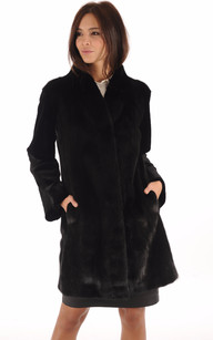 Manteau Chic Vison Noir Manakas La Canadienne Manteau, 7 Manteau Chic Vison Noir Manakas La Canadienne Manteau, 7