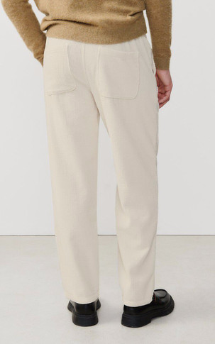 Pantalon velours cotelé beige